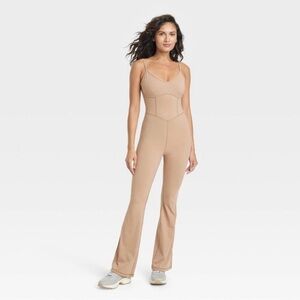 Women's Flare Long Jumpsuit Bodysuit - JoyLab Light
Brown Size Medium